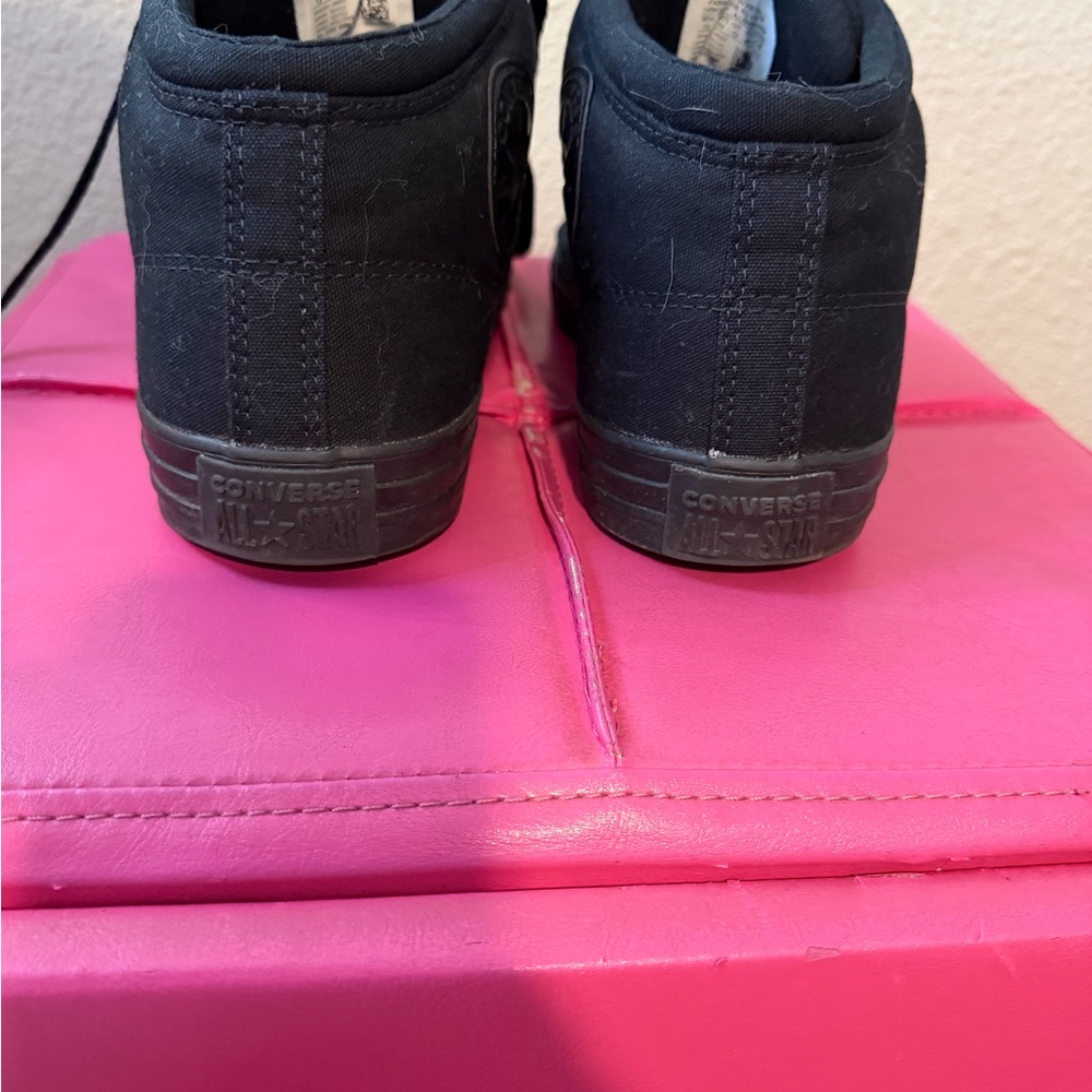 Converse Black Mid-Top Sneakers - Black/Black - Picture 3 of 4